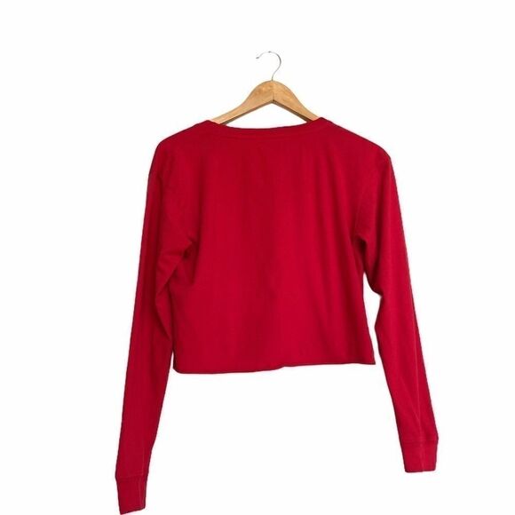 Urban Outfitters Long Sleeve Red Crop Top - Picture 3 of 3